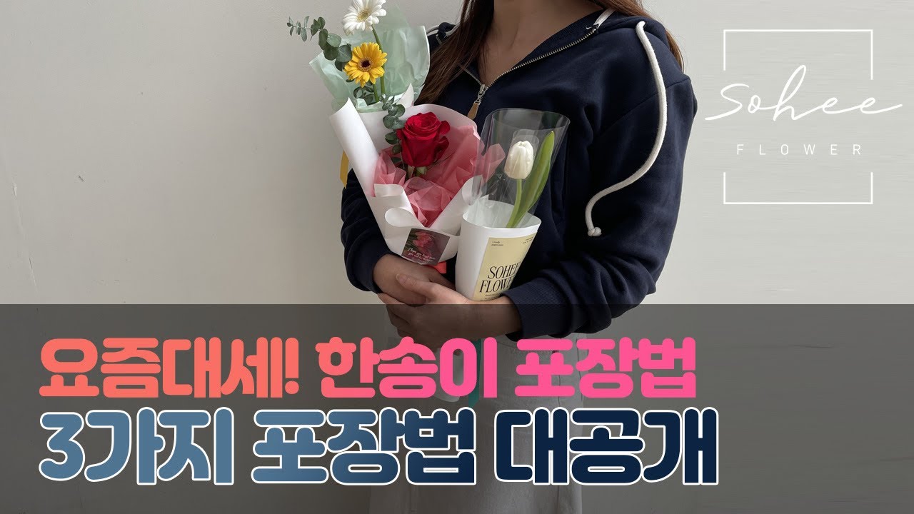 한송이포장법 | 꽃다발포장법 | 꽃집일상 | Bouquet wrapping