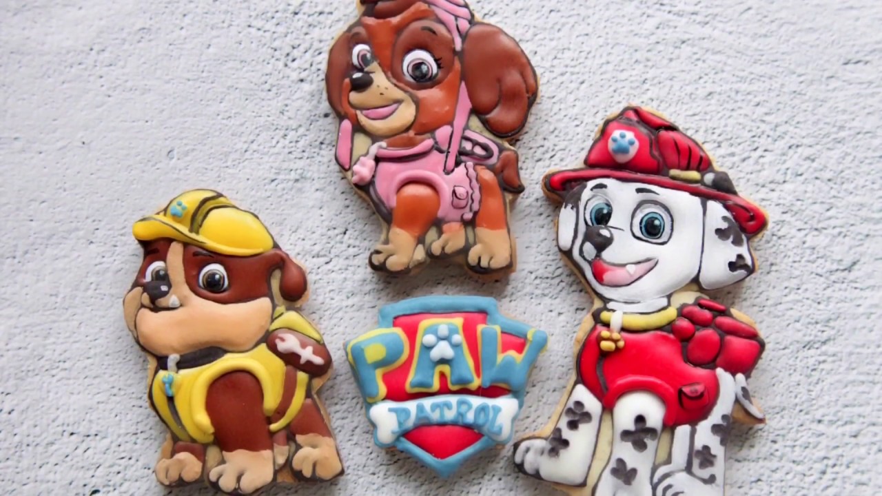 Paw Patrol cookies with details