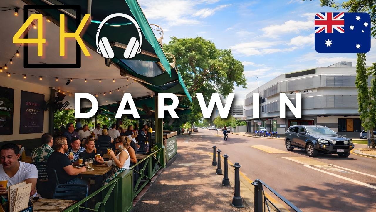 Darwin CBD Walking Tour (4K 60FPS) | Commentated Guide | 🇦🇺