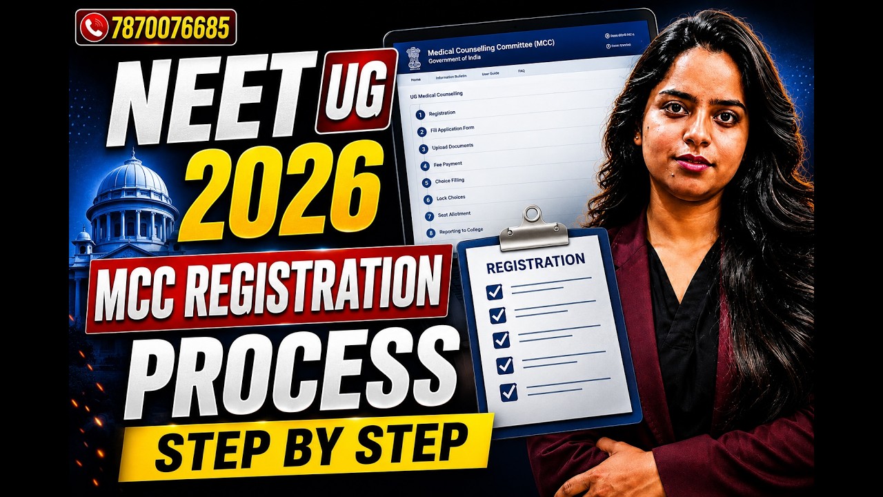 NEET UG 2026 MCC Registration Process Step by Step 🔥 Complete Guide