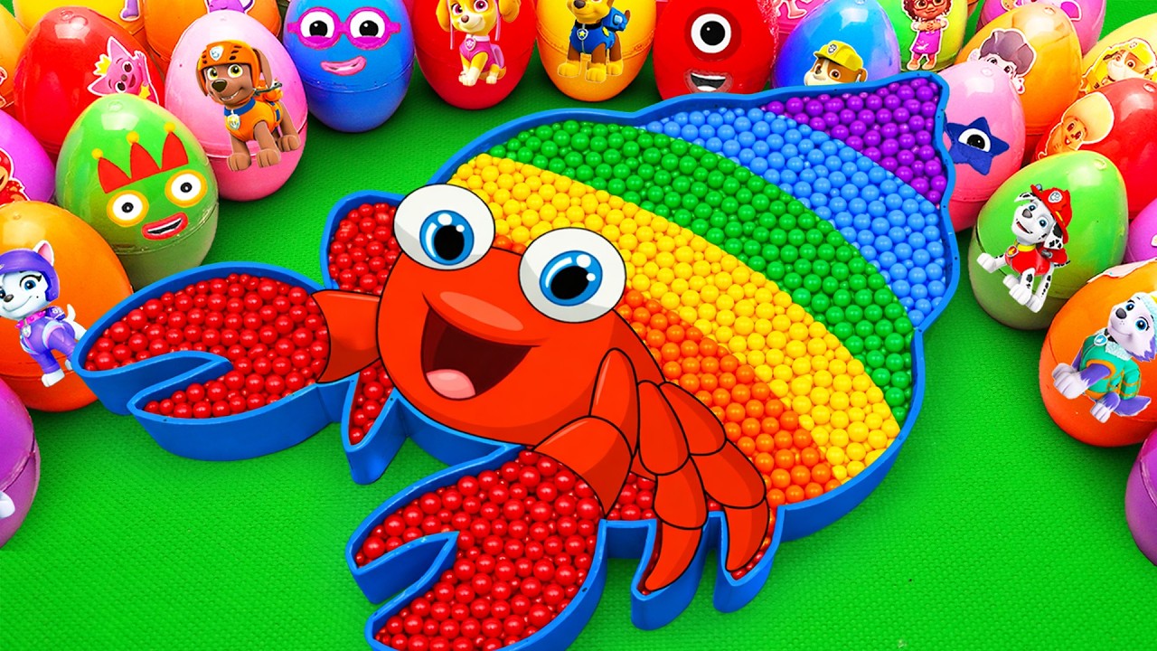 Satisfying ASMR | Making Hermit Crab Foam Beads Bathtub by Mixing SLIME Mystery Eggs CLAY Coloring