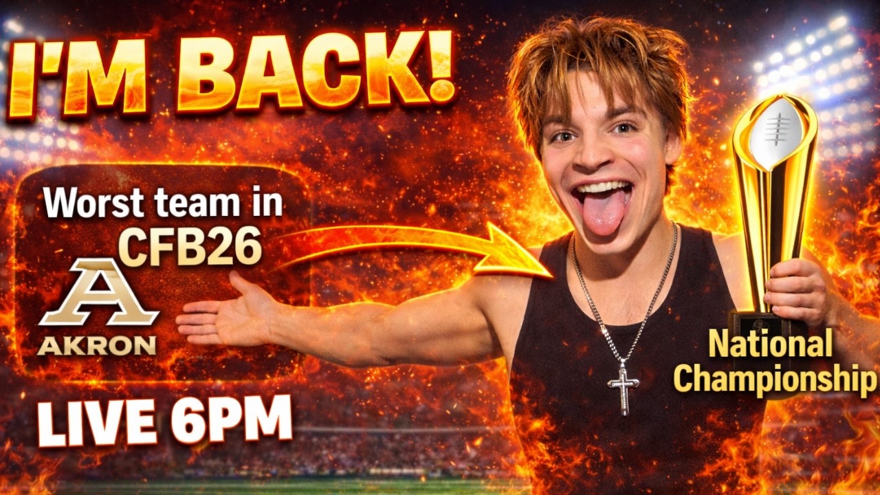 Worst Team in CFB26 ➡️ National Championship (COMEBACK STREAM) 🤪🤪🤪