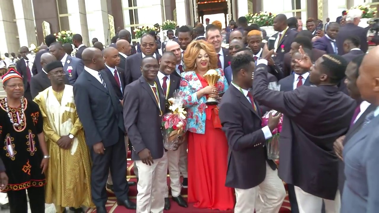 RECEPTION DES LIONS INDOMPTABLES AU PALAIS DE L'UNITE mp4