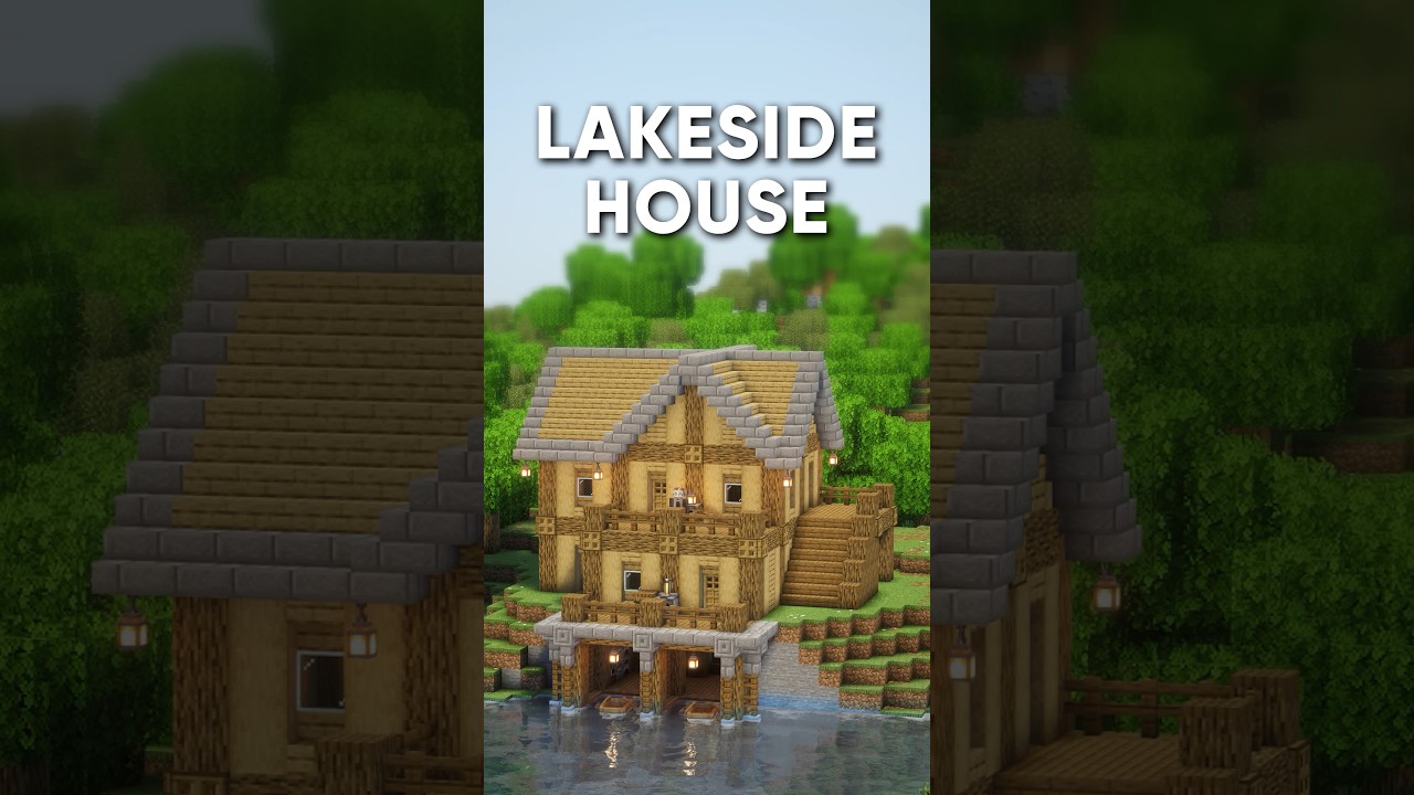 Minecraft Tutorial | Lakeside House 🏠 #minecraft