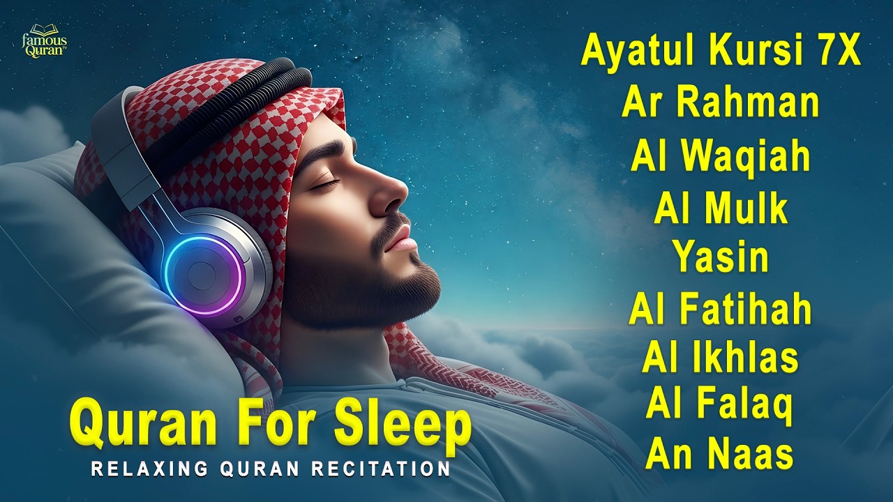Peaceful Quran for Deep Calm | Al-Fatiha,Ayatul Kursi,Surah Ar-Rahman, Al-Mulk, Yasin Alaa Aqel