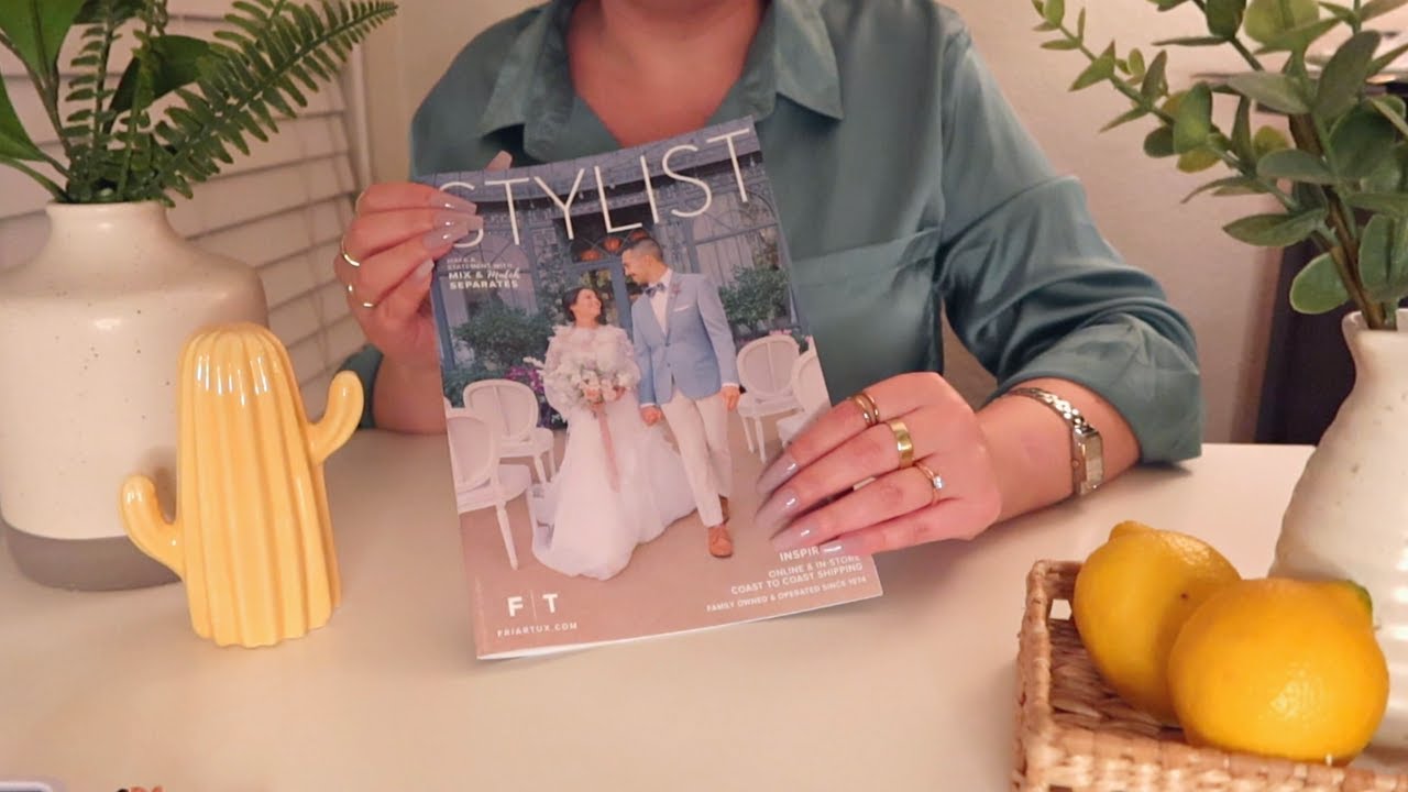 ASMR Wedding Planner 💐 Suit/Tux Styles 🎩 🥂 Soft-Spoken, Page Flipping, Typing, Plastic Crinkles