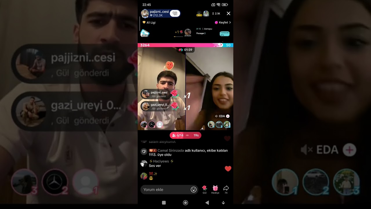 cesi kızla mezelenir tiktok yayın
