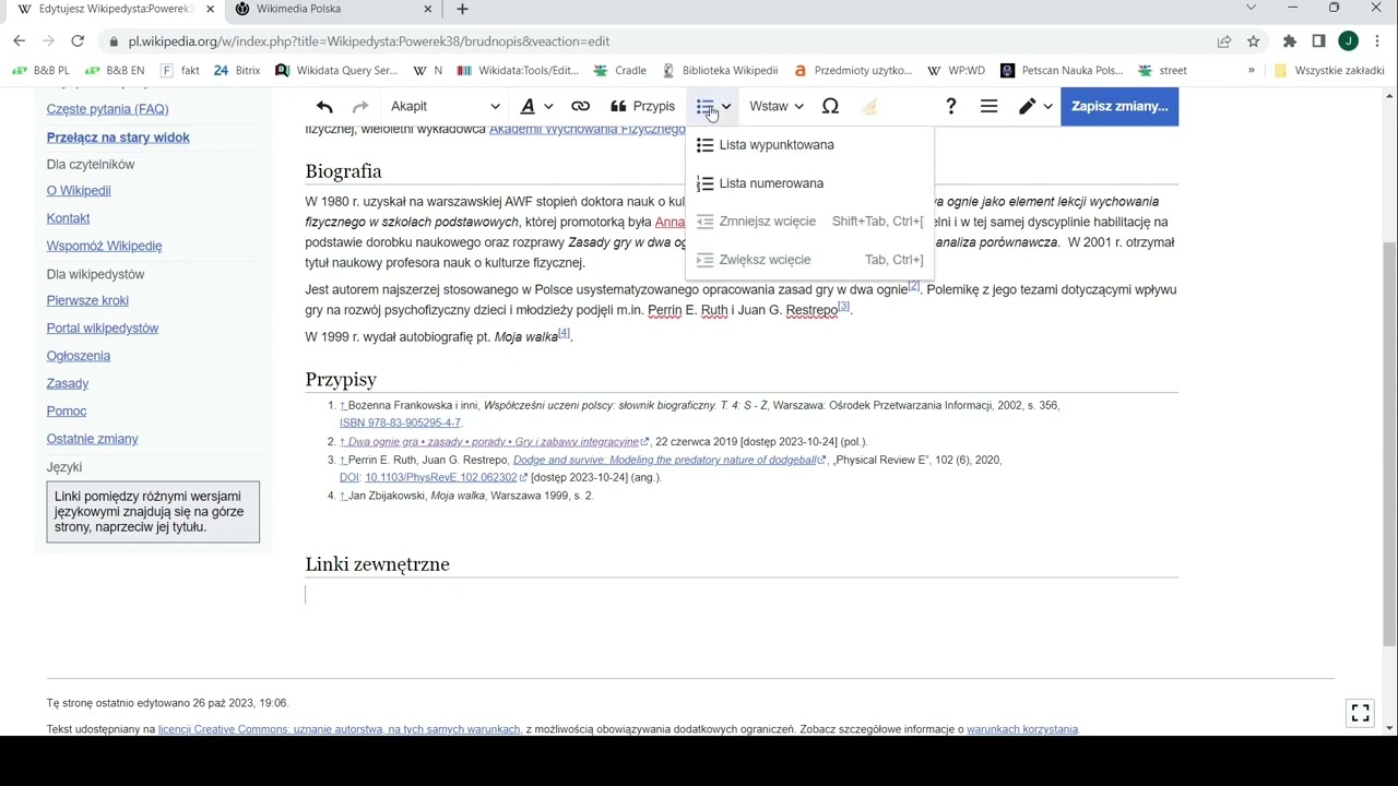 Tutorial: wstawianie link&oacute;w zewnętrznych - Wikipedia