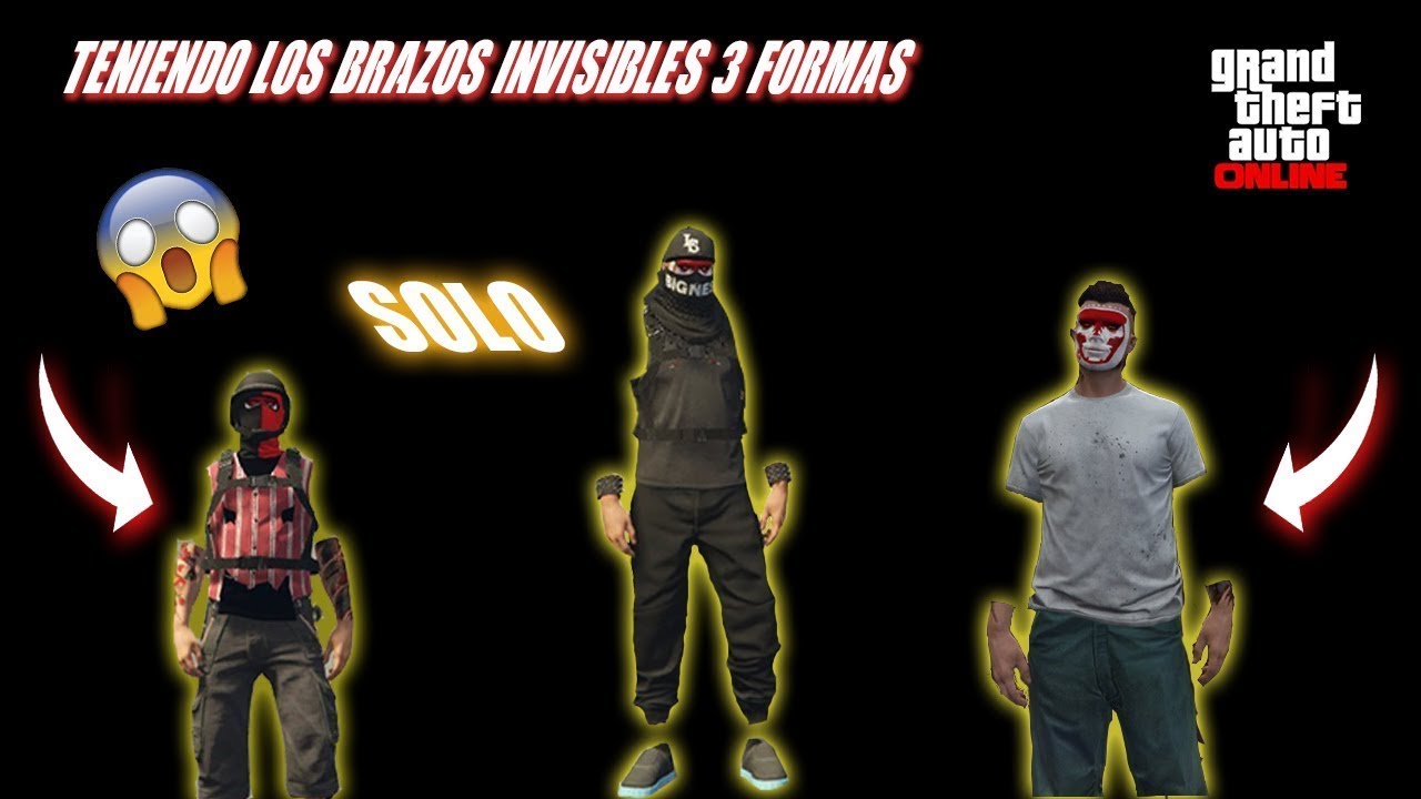 SOLO 💪  3 FORMAS DE TENER LOS BRAZOS INVISIBLES ►PERMANENTES◄😱💪 XB1,PS4,PC GTAV ONLINE 2023