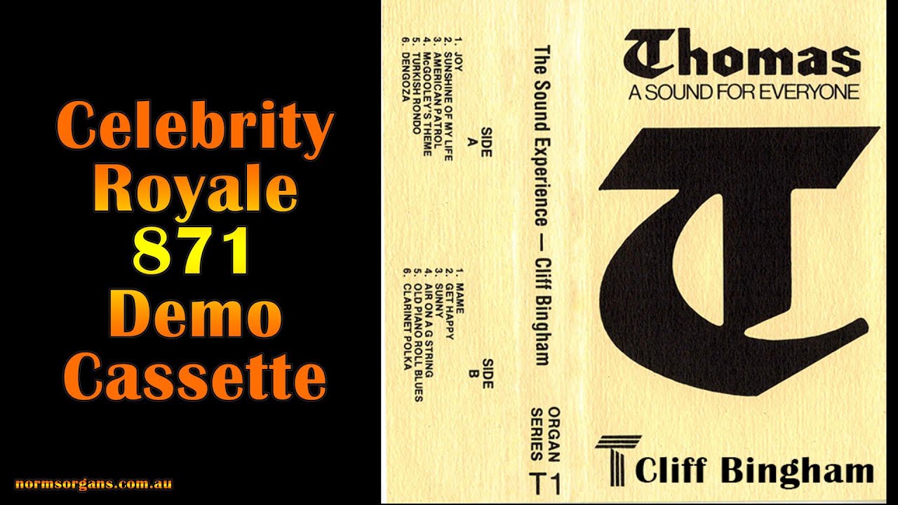 T1 Thomas Organ Series Demonstration Cassette: The Sound Experience - Cliff Bingham 1975