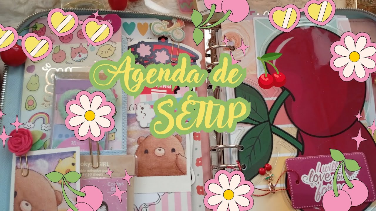 🍒Armando Agenda CHERRY de FEBRERO con AROMA  #plannersetup #dossierperfumes #dossier🍒