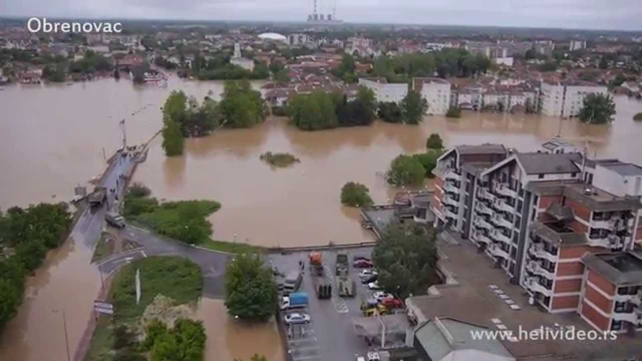 Poplave u Srbiji 2014. /Serbia floods aerial video
