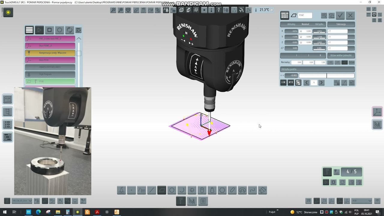 TouchDMIS PH20 Gauge Ring Test with HLL