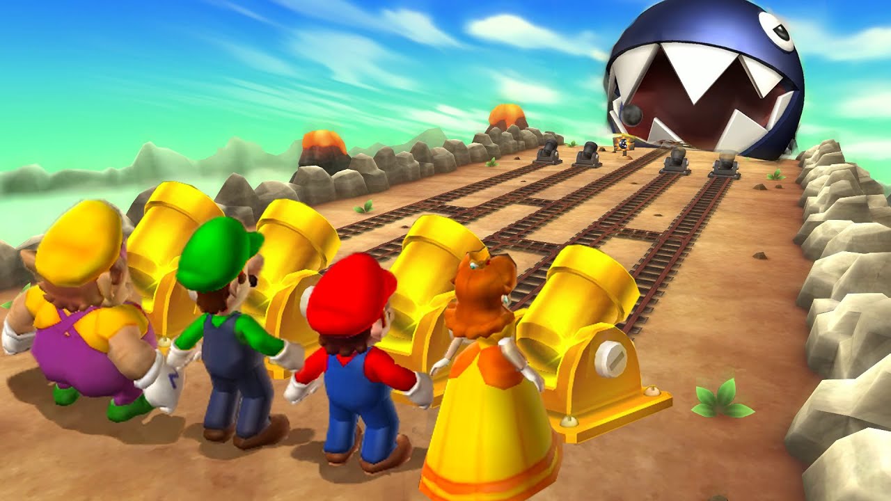 Mario Party 9 MiniGames Daisy Vs Mario Vs Luigi Vs Wario (Master Difficulty)