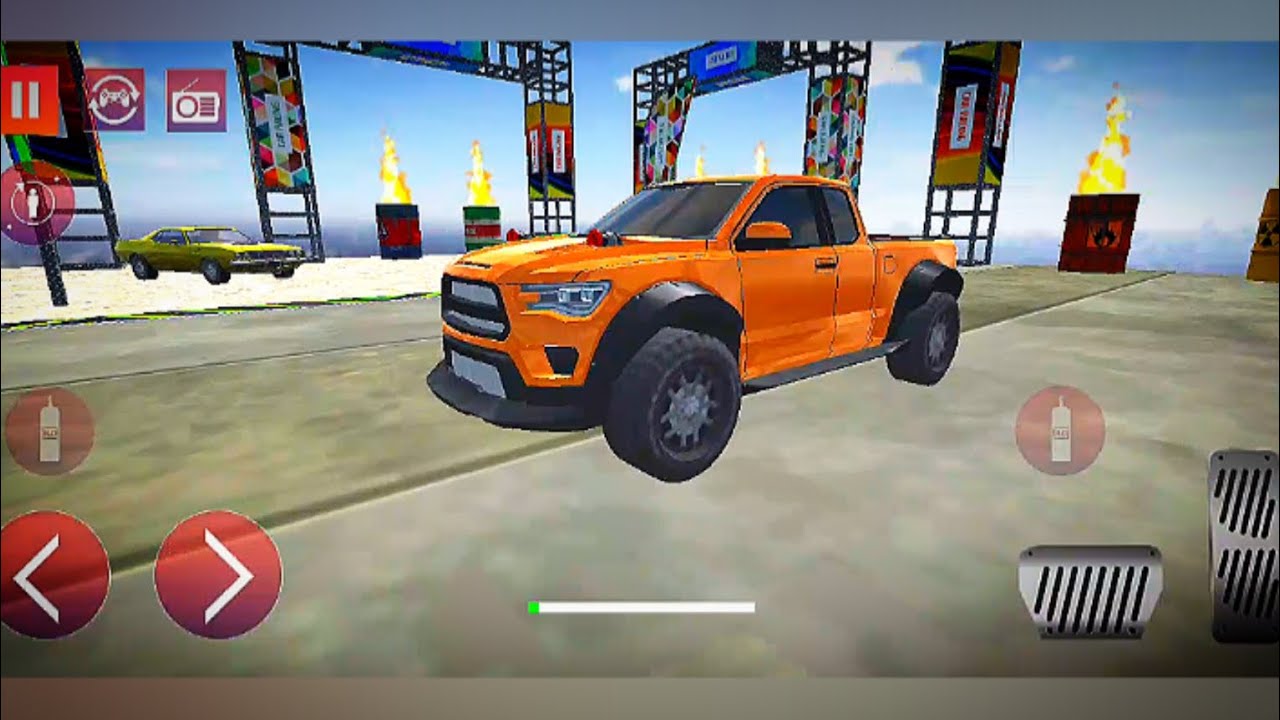 NEW GT CAR TRUCK STUNT ON DIFFICULT ROAD- MEGA CAR RACING- CAR RACING 3D - ANDROID GAMEPLAY.