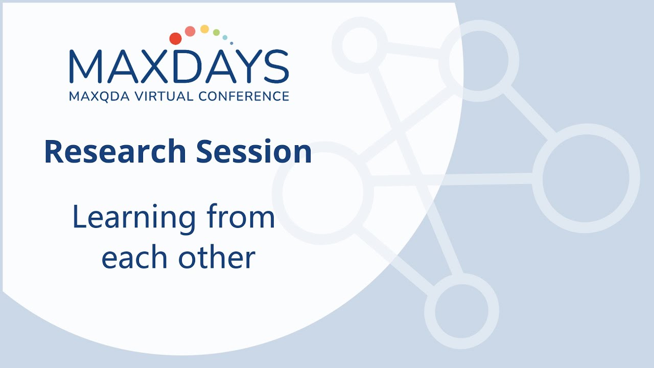 MAXDAYS 2023 Research Session: Learning from each other