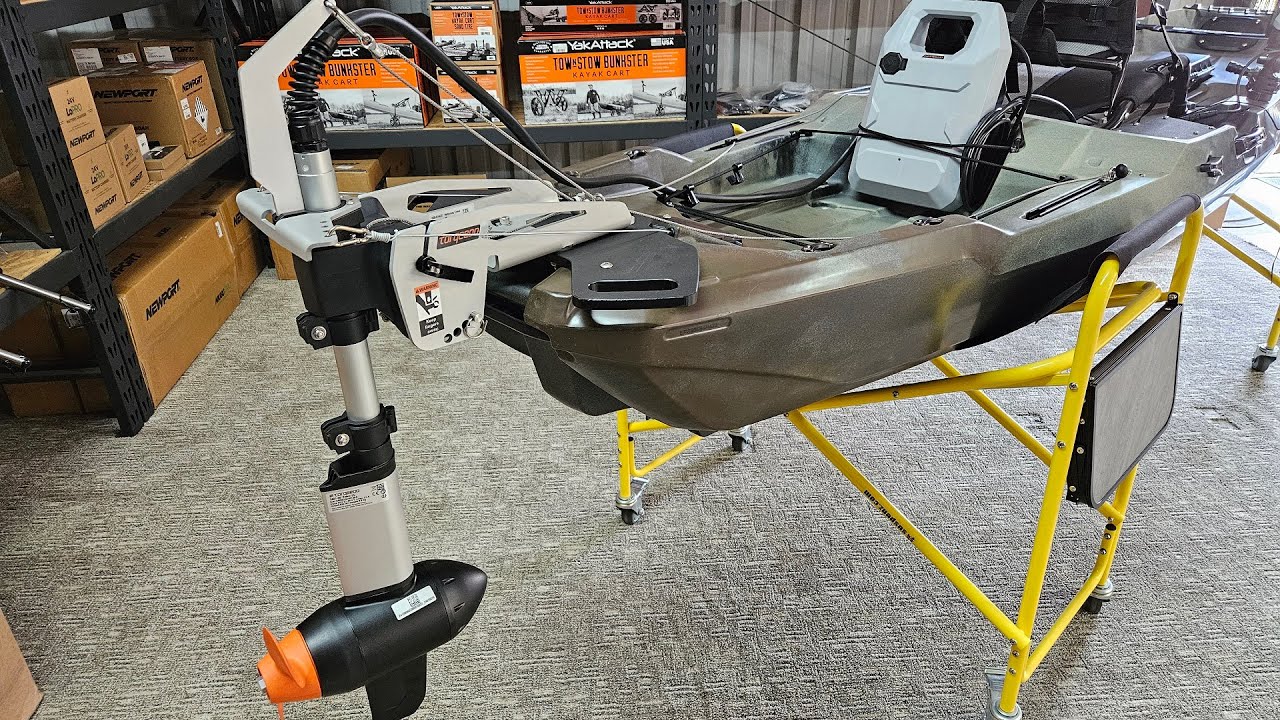 Torqeedo Travel Ultralight + Wizard FCS on the  Bonafide RVR119 kayak