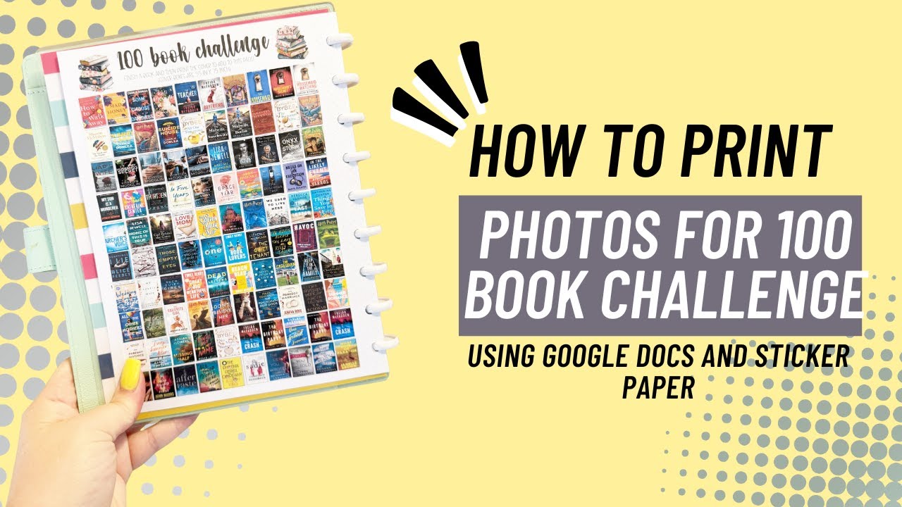 How to Print Book Covers for 100 Book Challenge Page in Reading Planner