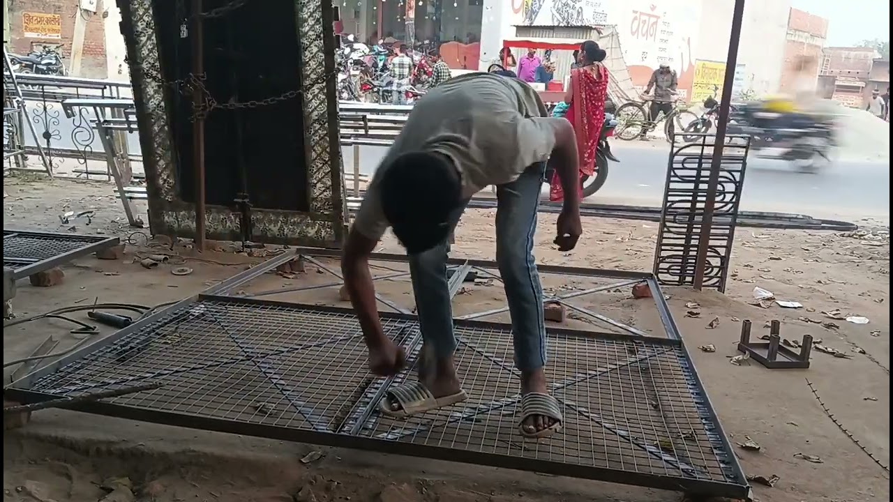 Aaj ham jaali ka get bana rahe hai 🥰SS welding work😇 faridpur bareilly