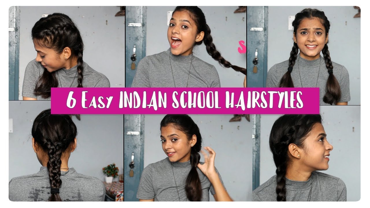 6 Easy HAIRSTYLES for INDIAN SCHOOLS| Back to school HAIRSTYLES| Quick and easy | Anushka rathore