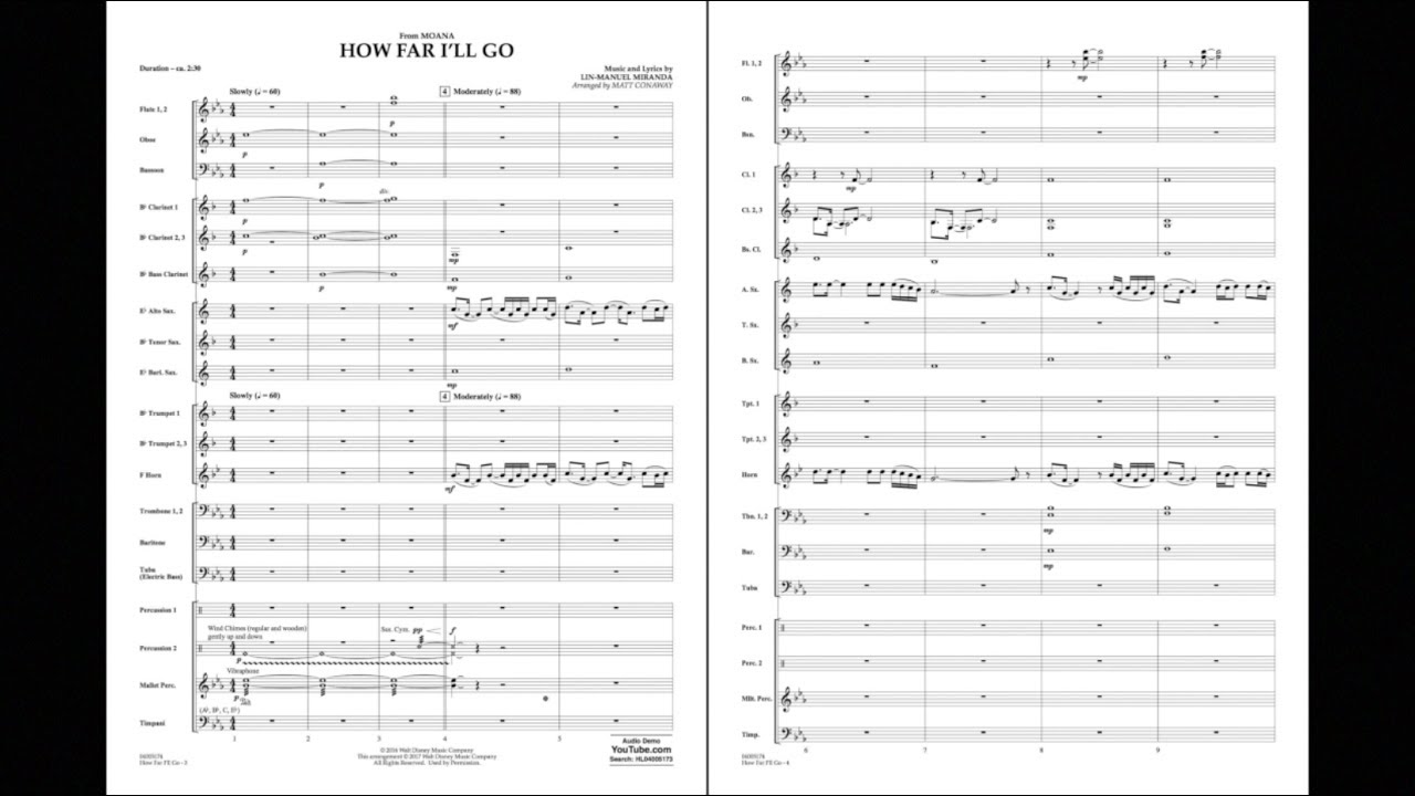 How Far I'll Go (from Moana) by Lin-Manuel Miranda/arr Matt Conaway