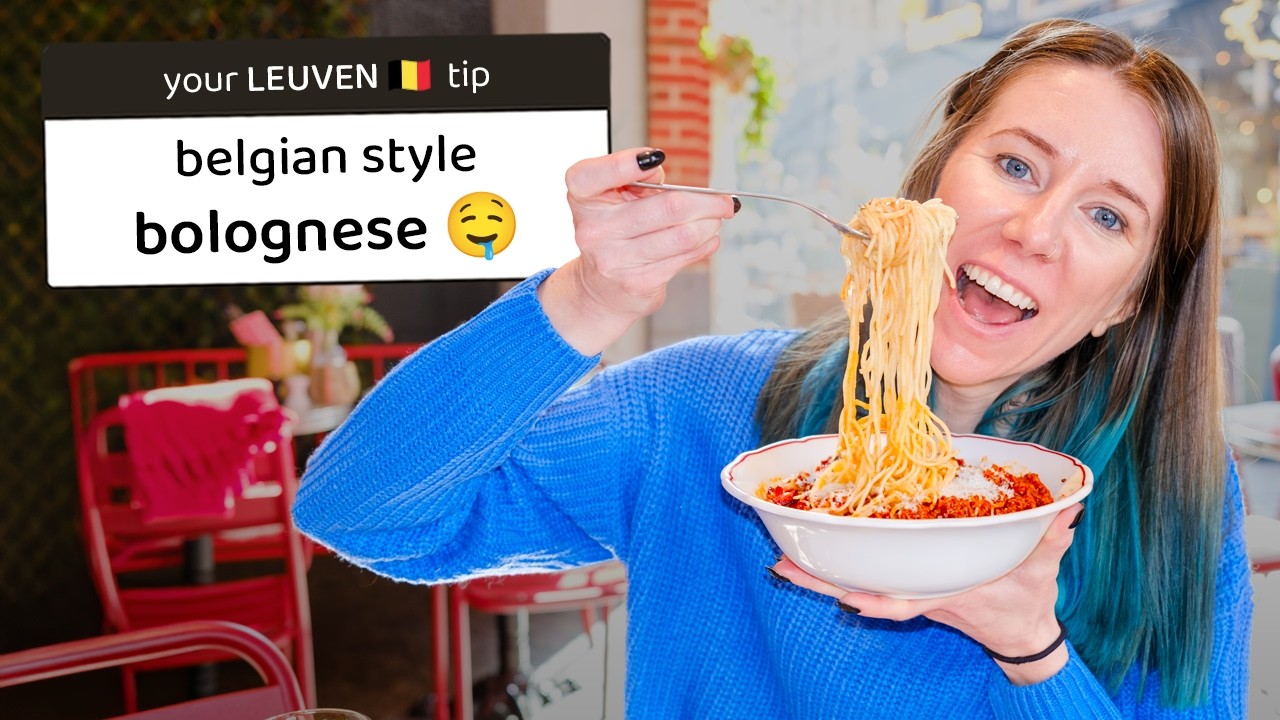 We Tried Belgium's Famous "Bolognese" in Leuven 🇧🇪 (our first time)