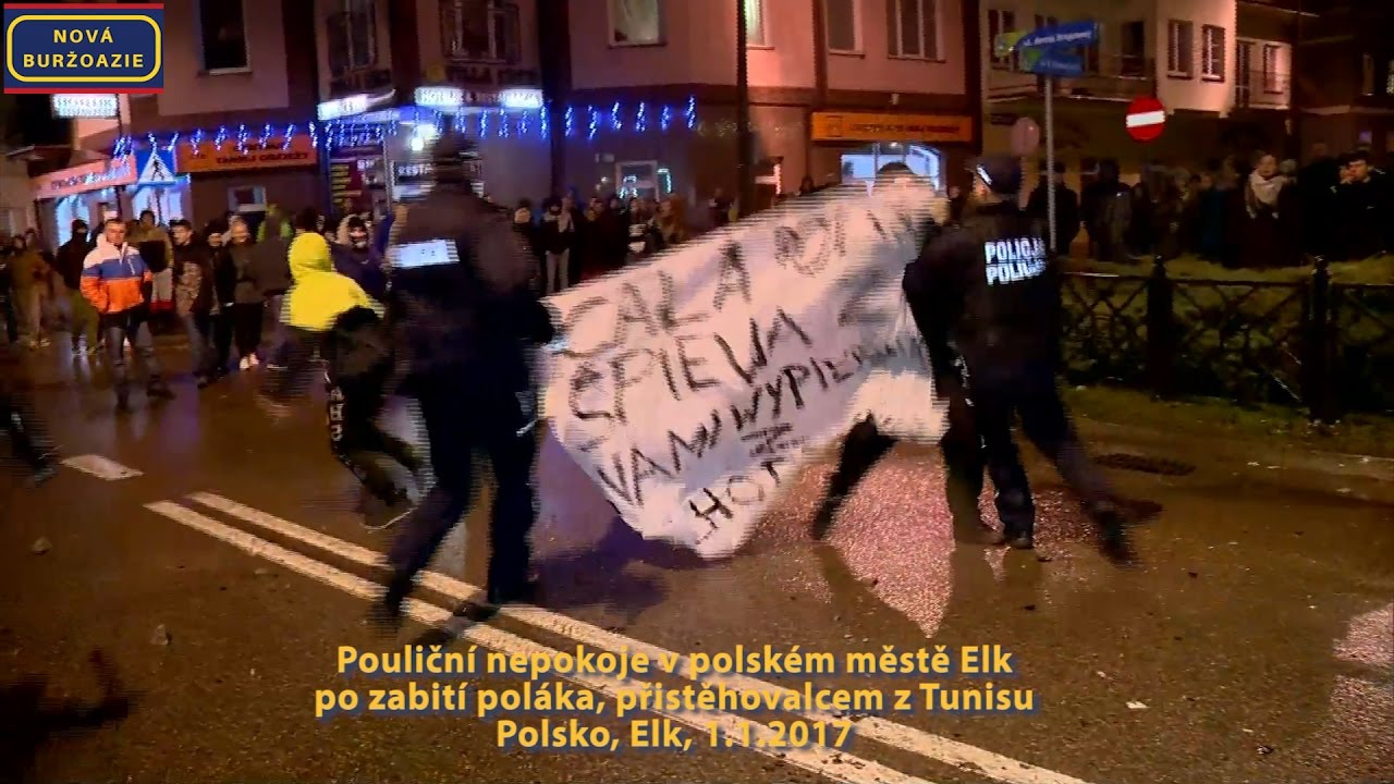 NB.cz: Pouličn&iacute; nepokoje v polsk&eacute;m městě Elk - zahraničn&iacute; videosestřih