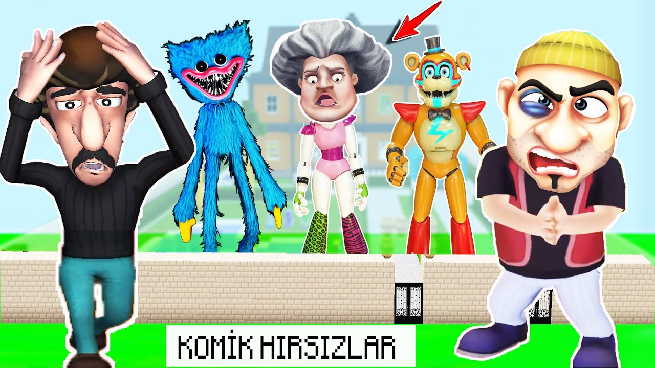KOMİK HIRSIZ KUZENLERİ TROLLEDİK 😱 Minecraft Scary Teacher Scary Robber