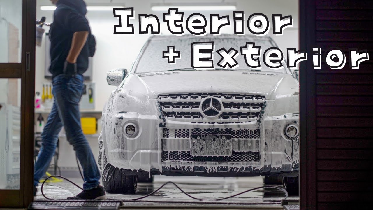 ML63 AMG | Полная детализация интерьера и экстерьера | Отполируйте напольные коврики с помощью Lupes