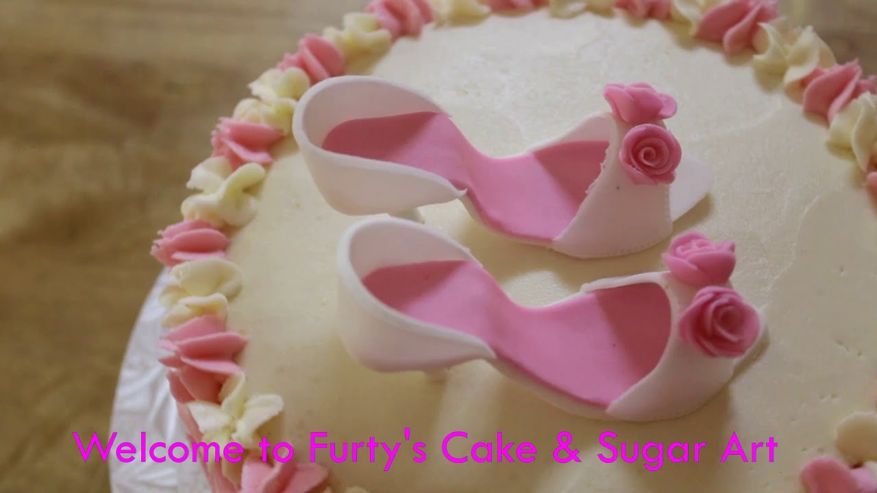 How to make fondant shoe/how to make high heel/how to make lady's shoes/shoe making with cutter