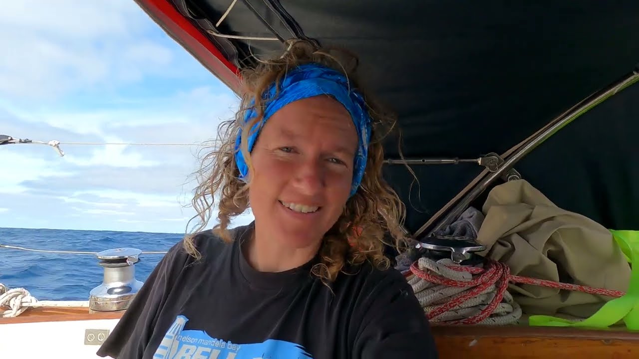 Day Four Singlehanded Sailing from South Africa to Gijon Spain - Flying a Code Zero