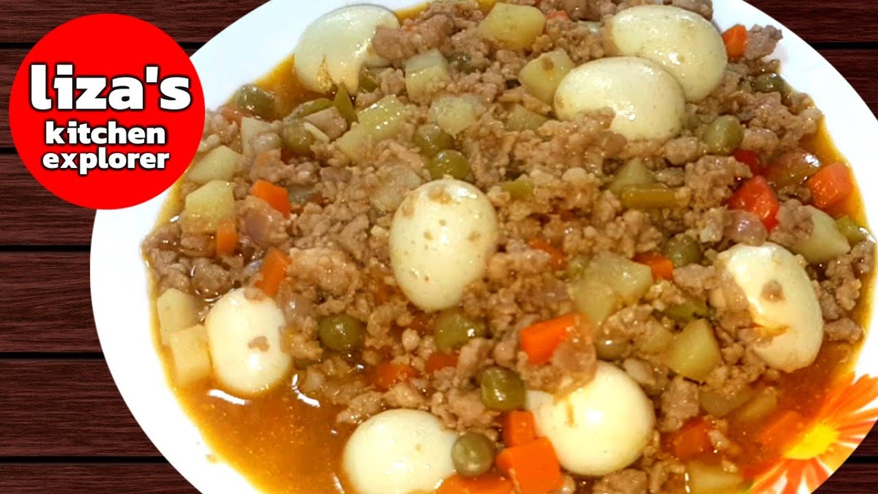 Ginisang Pork Giniling With Quail Eggs Recipe - Tasty And Delicious
