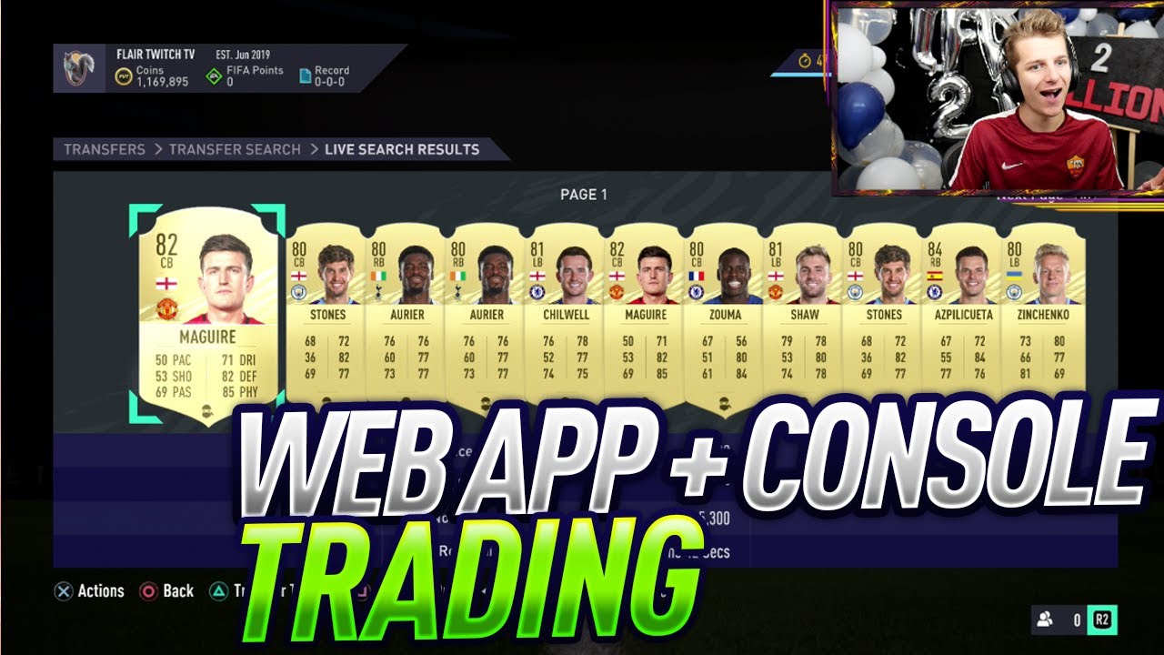 FIFA 21 WEB APP AND CONSOLE TRADING METHOD