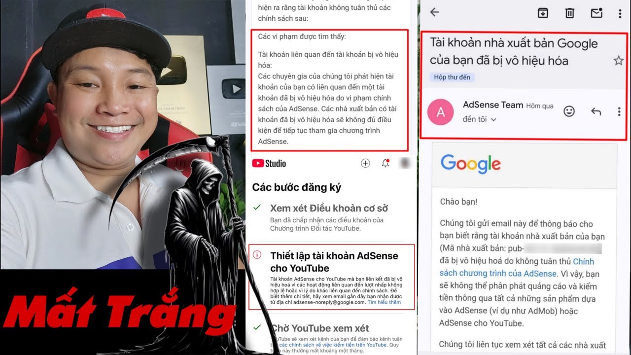 AdSense (Die Ga) bay màu – bệnh nan y trên YouTube Cách phòng tránh.