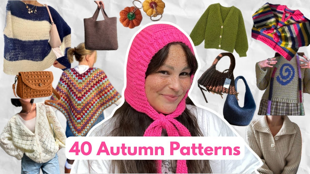 40 уютных осенних схем вязания крючком *со ссылками* 🧶🍂🍁