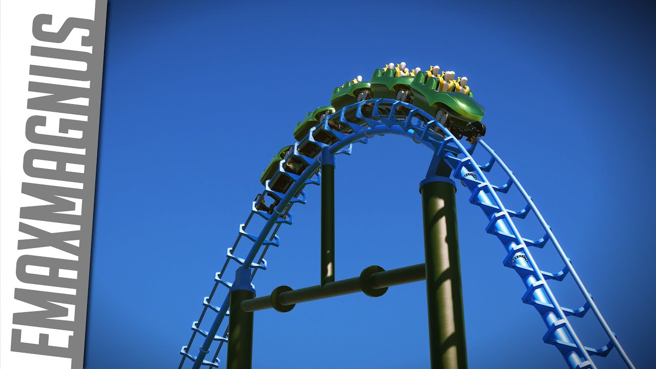Planet Coaster recreation: Lightning Run (Kentucky Kingdom) RAW SPLIT POV [pre mods]