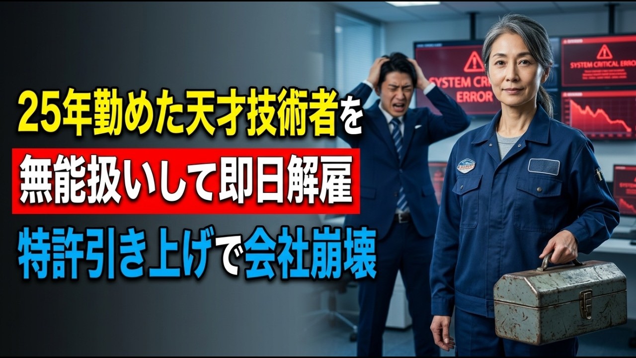 25年勤続の私を即日クビにした若造上司。翌日、私の正体が判明し会社が倒産危機に