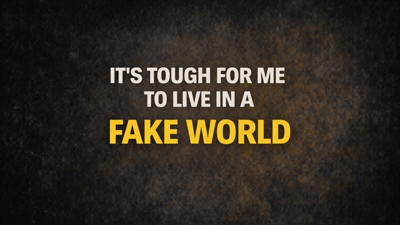 It is tough for me to live in a fake world