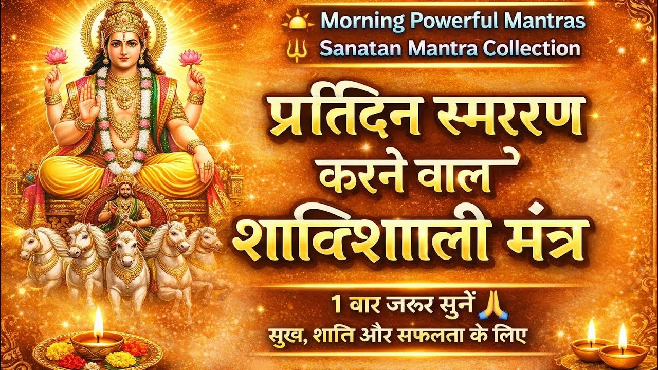 प्रतिदिन स्मरण करने वाले शक्तिशाली मंत्र | Morning Powerful Mantras for Success & Peace | bhajan 