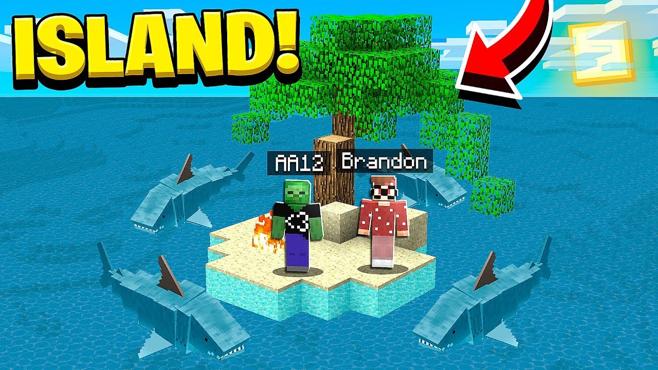 Я застрял на острове на 24 часа вместе с моим лучшим другом в Minecraft Pocket Edition
