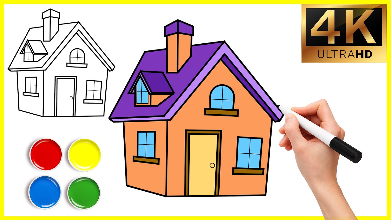 🏡 Step-by-Step House Drawing | Learn to Draw Art for Kids 🎨✍️