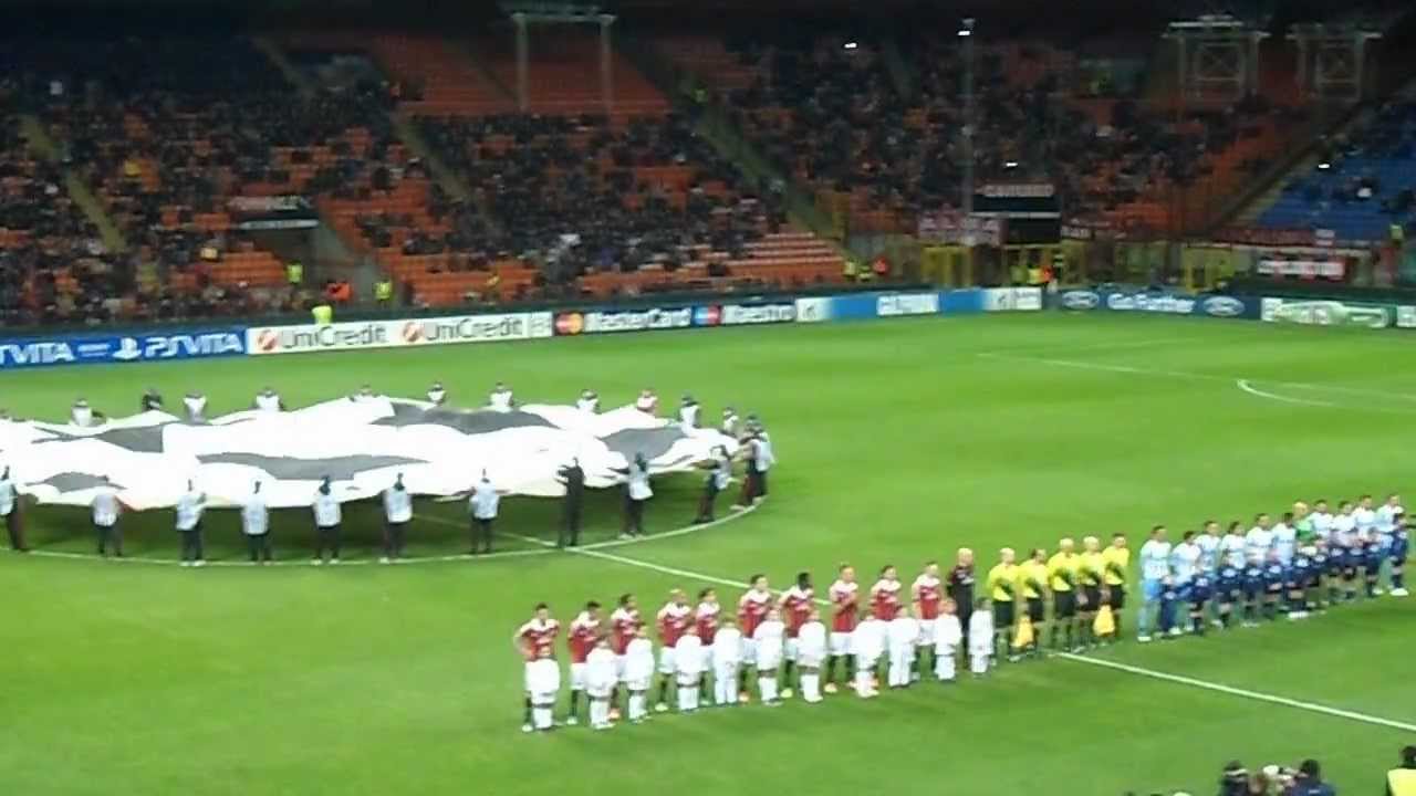 AC Milán-Málaga CF Himno Champions League San Siro