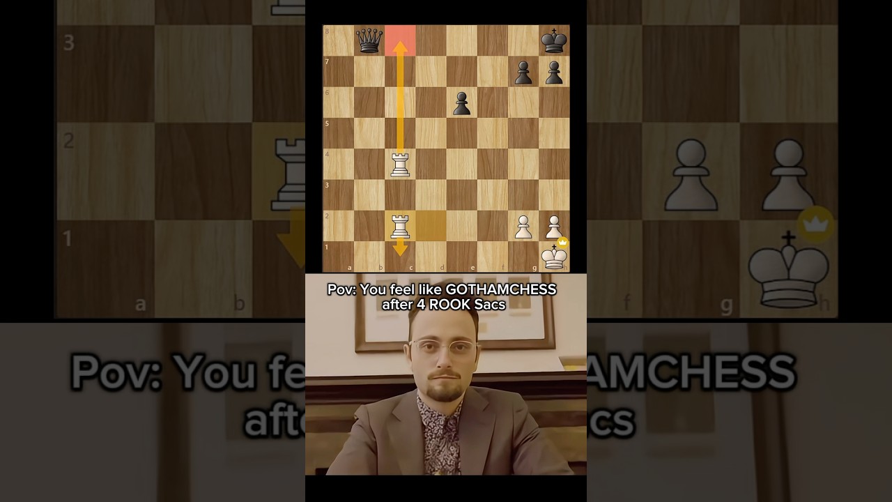 4 BRILLIANT ROOK Endgame Sacrifices❌ #chess #chessgame #gothamchess