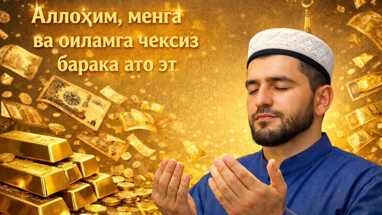 ДУШАНБА куни Пайғамбар Муҳаммад ﷺ дуоси, Аллоҳим, менга ва оиламга чексиз барака ато эт