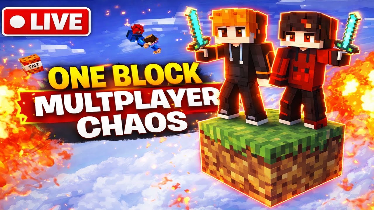 🔴 Minecraft One Block Live  | JAVA + BEDROCK TELUGU