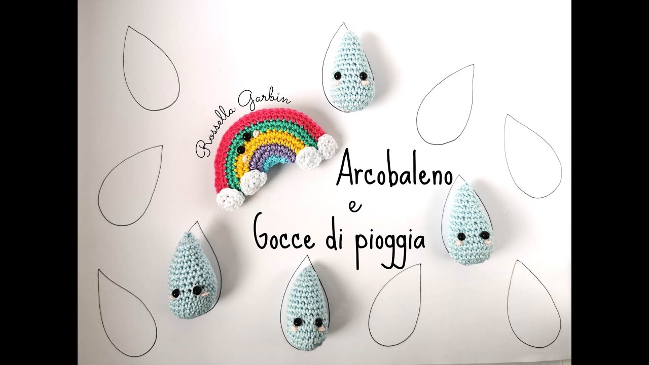 arcobaleno e gocce di pioggia