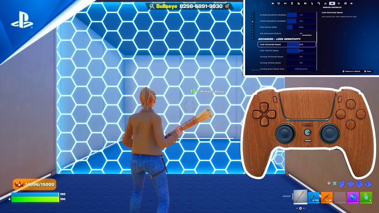 Fortnite 0 Ping Console Player Dominates Piece Control 1v1 | NEW BEST Controller SETTINGS (120 FPS)
