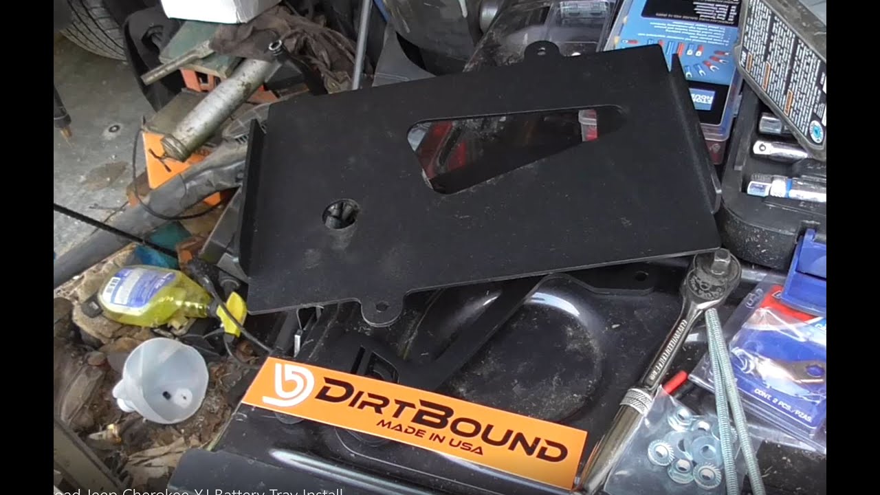 DirtBound Offroad Jeep Cherokee XJ Battery Tray Install  | Metal Battery Tray