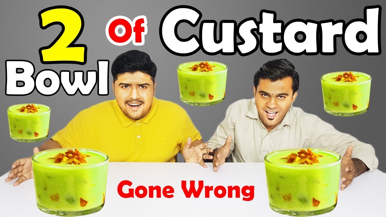 2 Bowl Of Custard Eating Challenge | Yummy Custard Eating Challenge | Yummy Dare