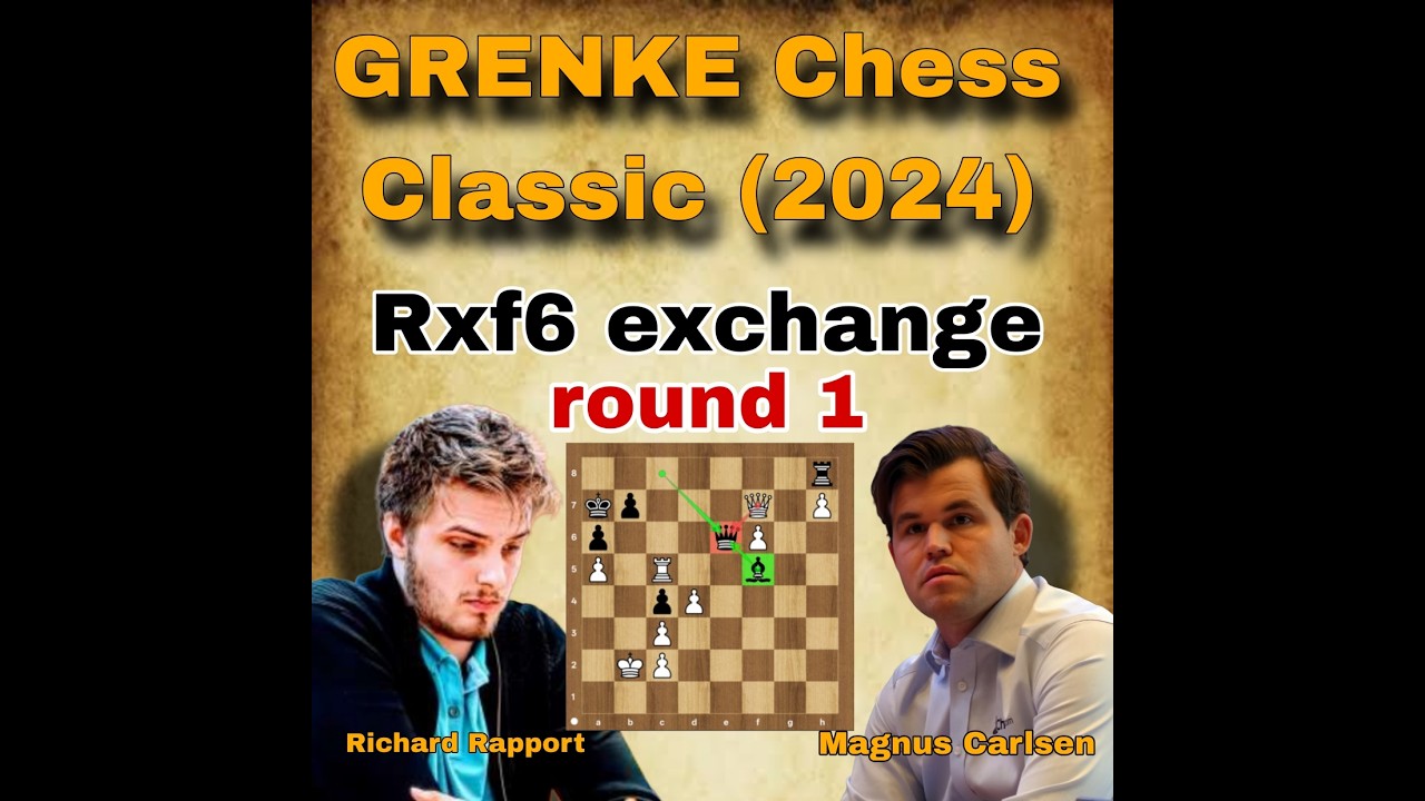 Magnus Carlsen vs Richard Rapport | GRENKE Chess Classic (2024) | round 1